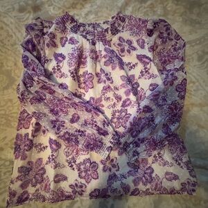 LOFT Purple Floral Women's Blouse